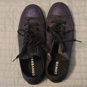 Limited Edition Purple Sparkly Converse women's 8